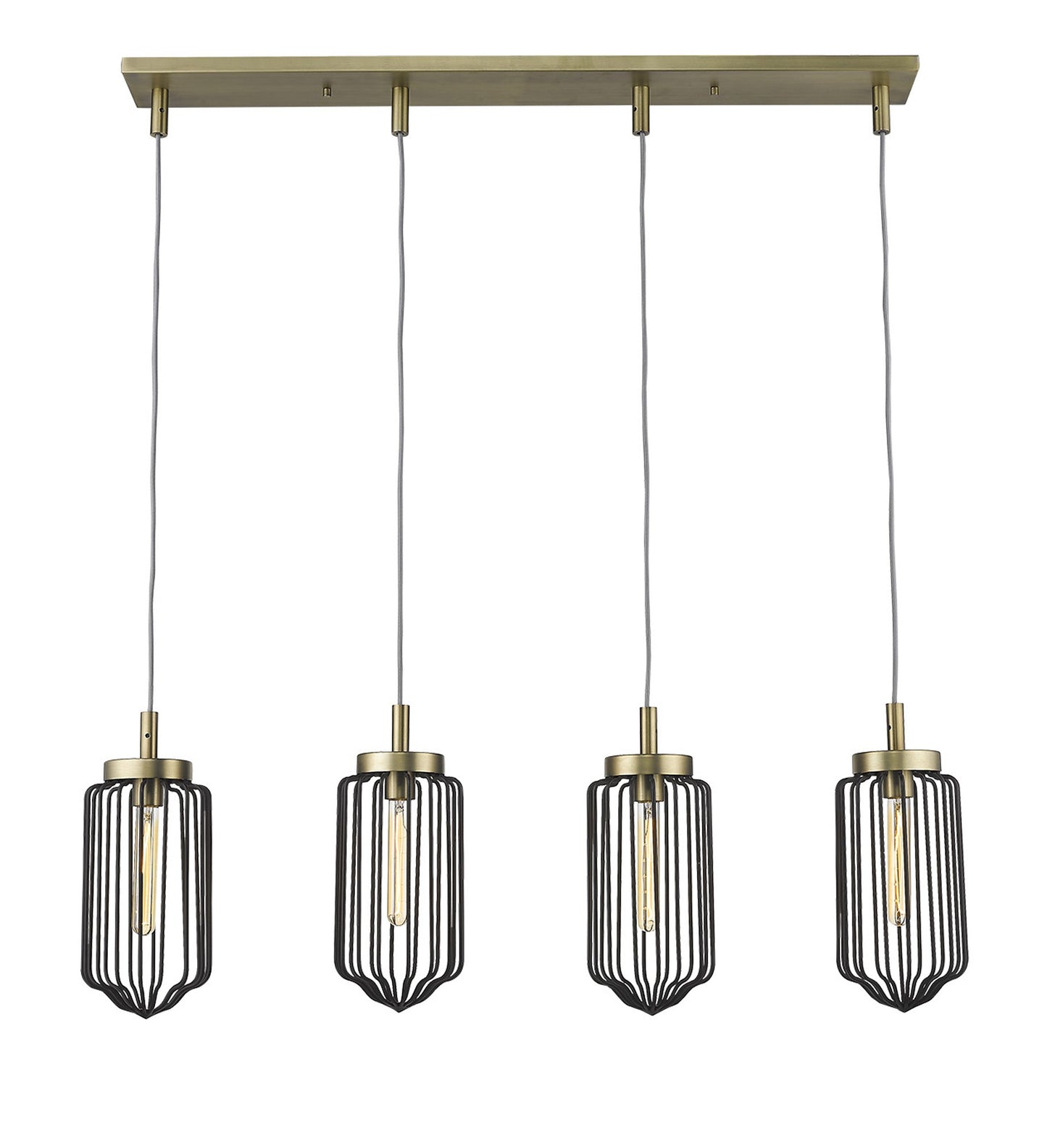 Reece 4-Light Aged Brass Pendant