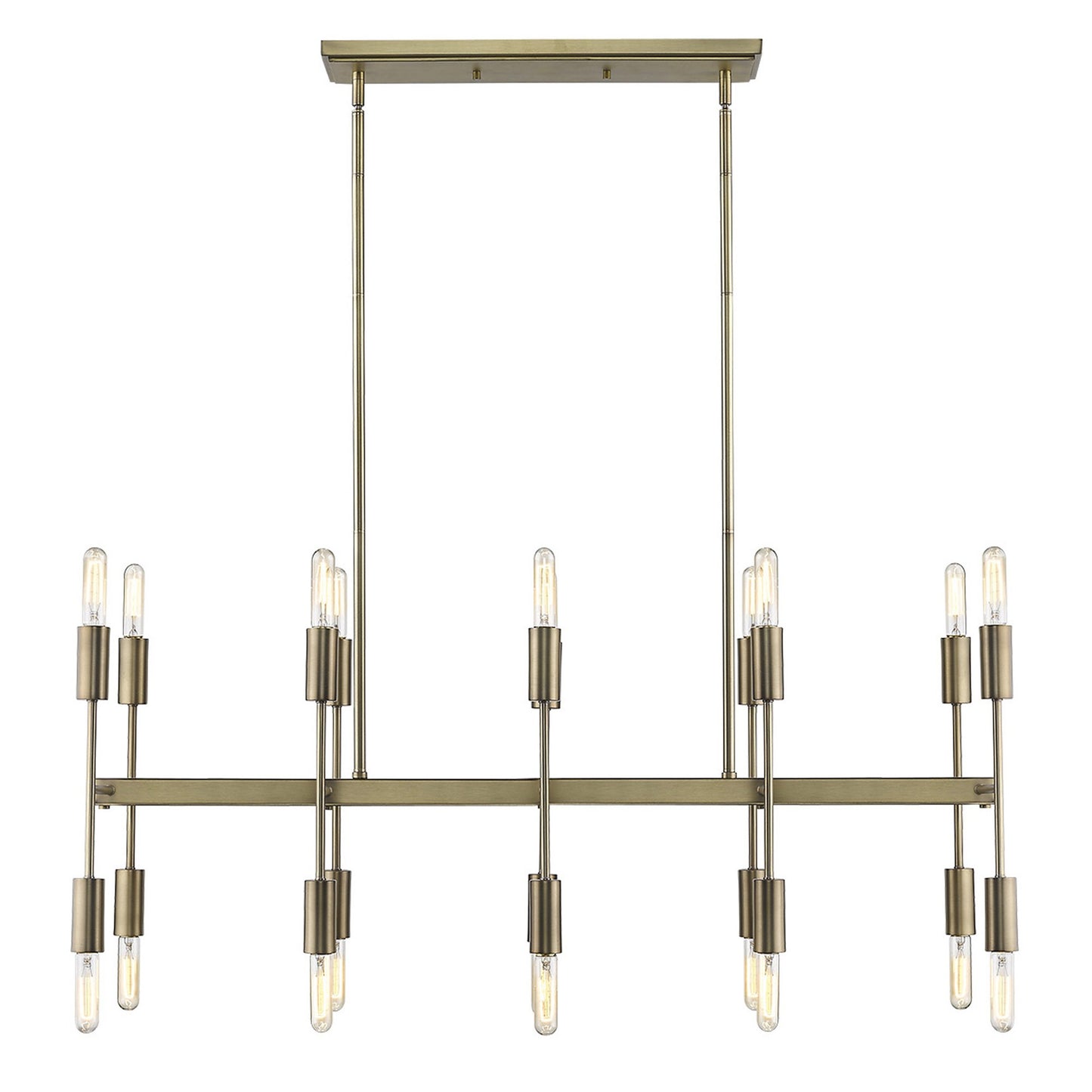 Perret 20-Light Aged Brass Pendant