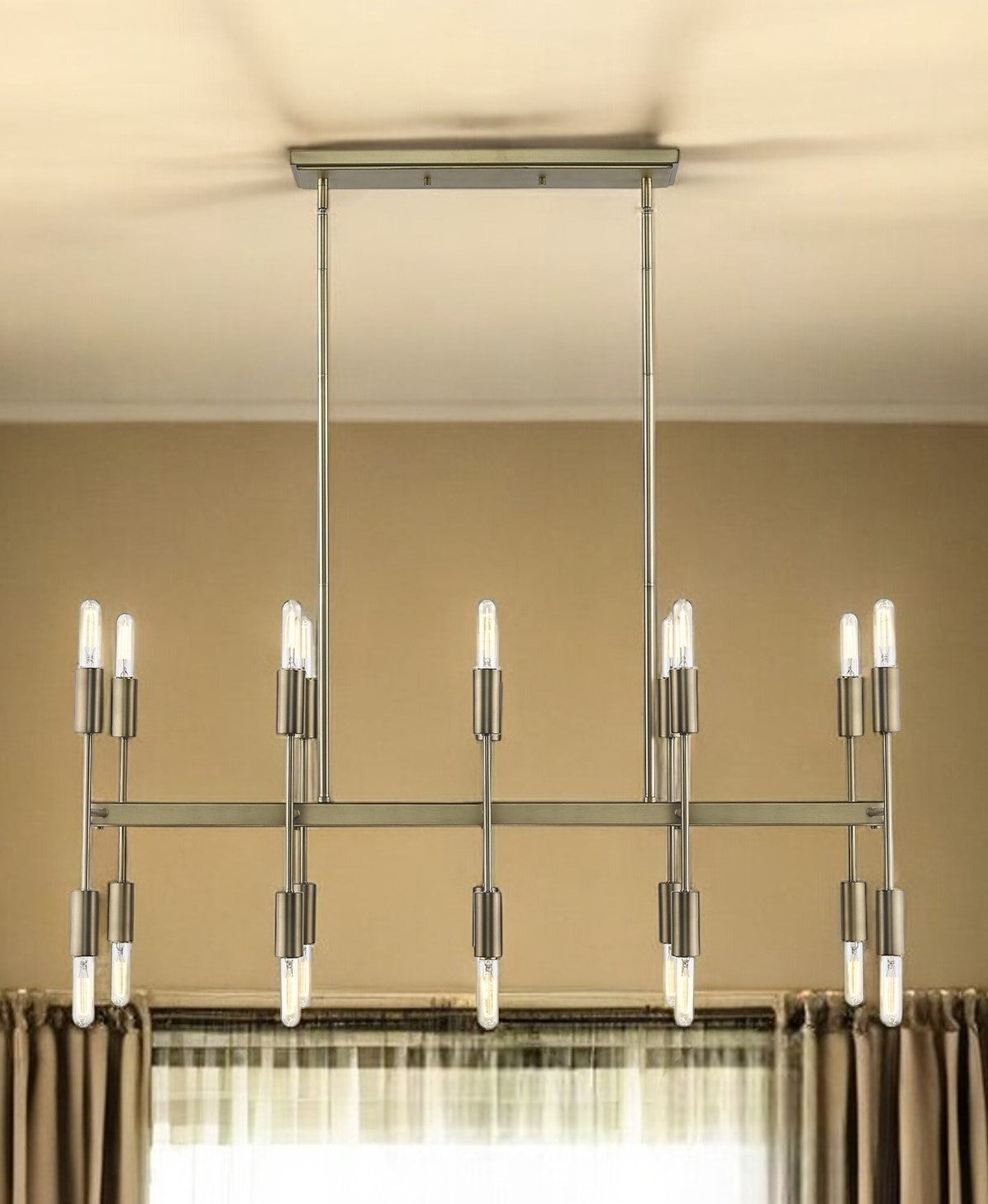 Perret 20-Light Aged Brass Pendant