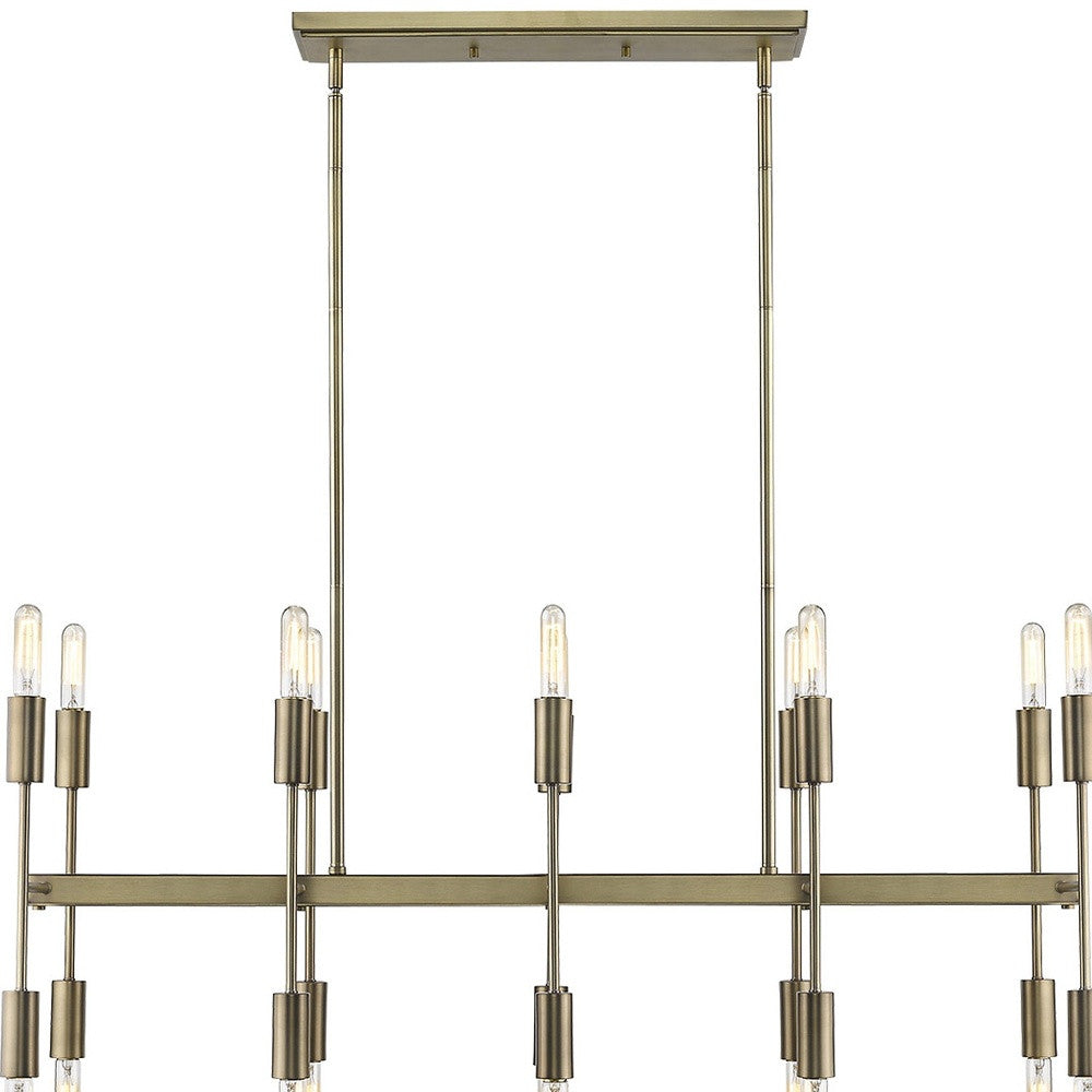 Perret 20-Light Aged Brass Pendant