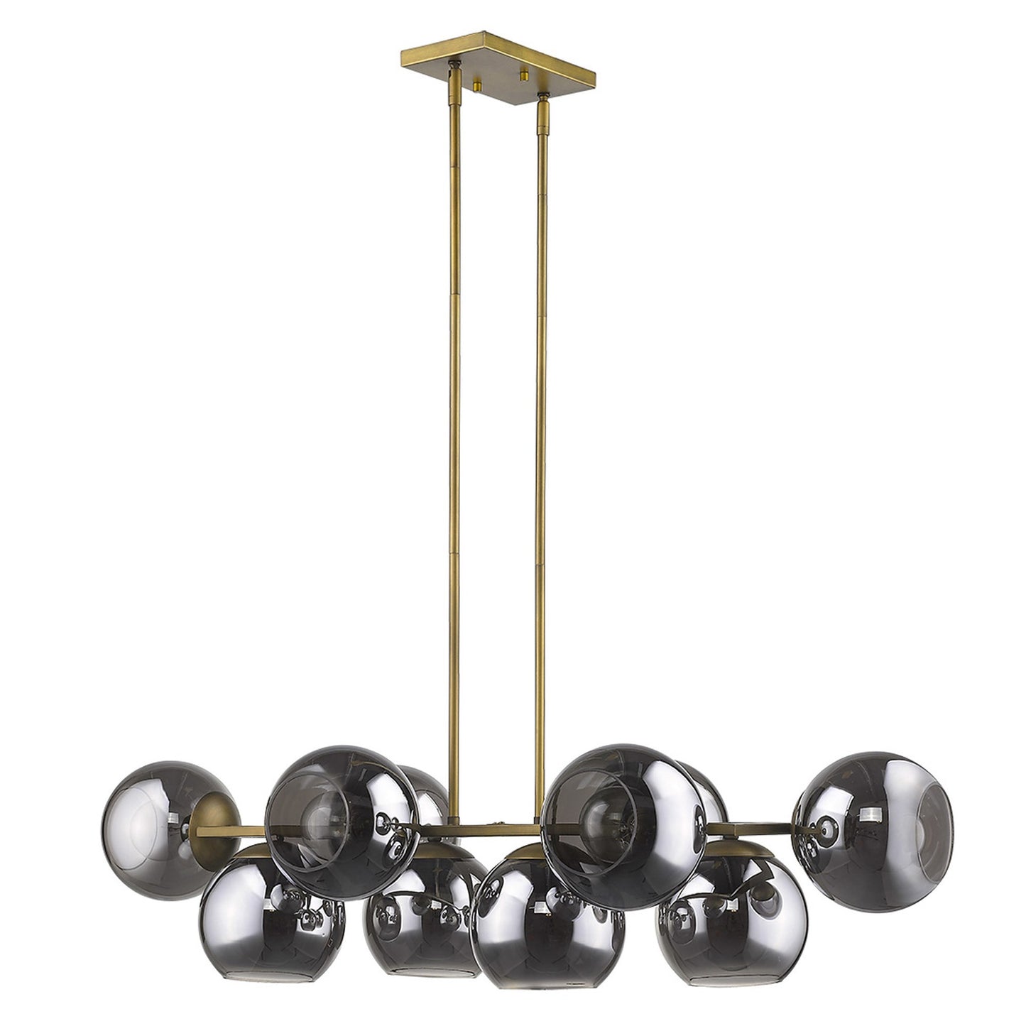 Lunette 10-Light Aged Brass Pendant