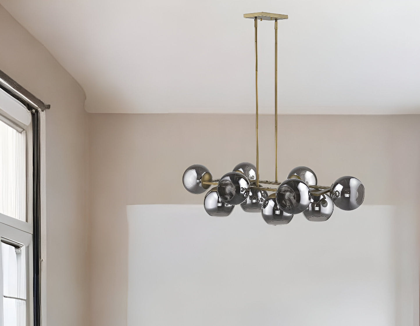 Lunette 10-Light Aged Brass Pendant