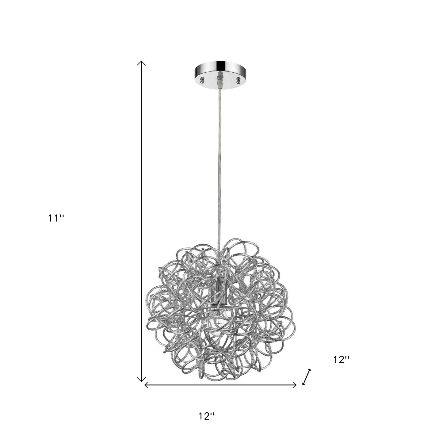 Mingle 1-Light Chrome Pendant