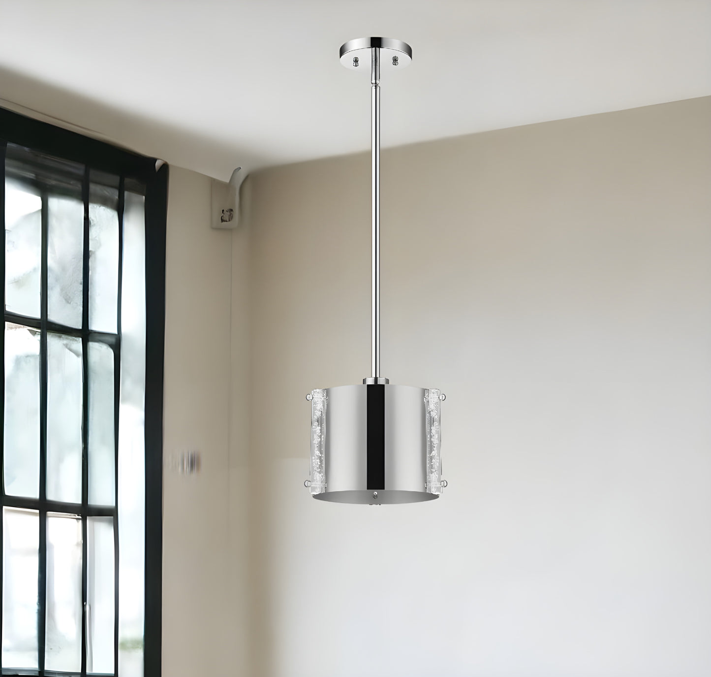 Zoom 1-Light Stainless Steel Pendant