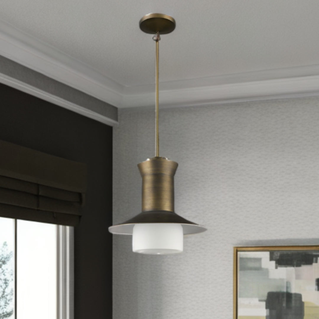 Greta 1-Light Raw Brass Pendant