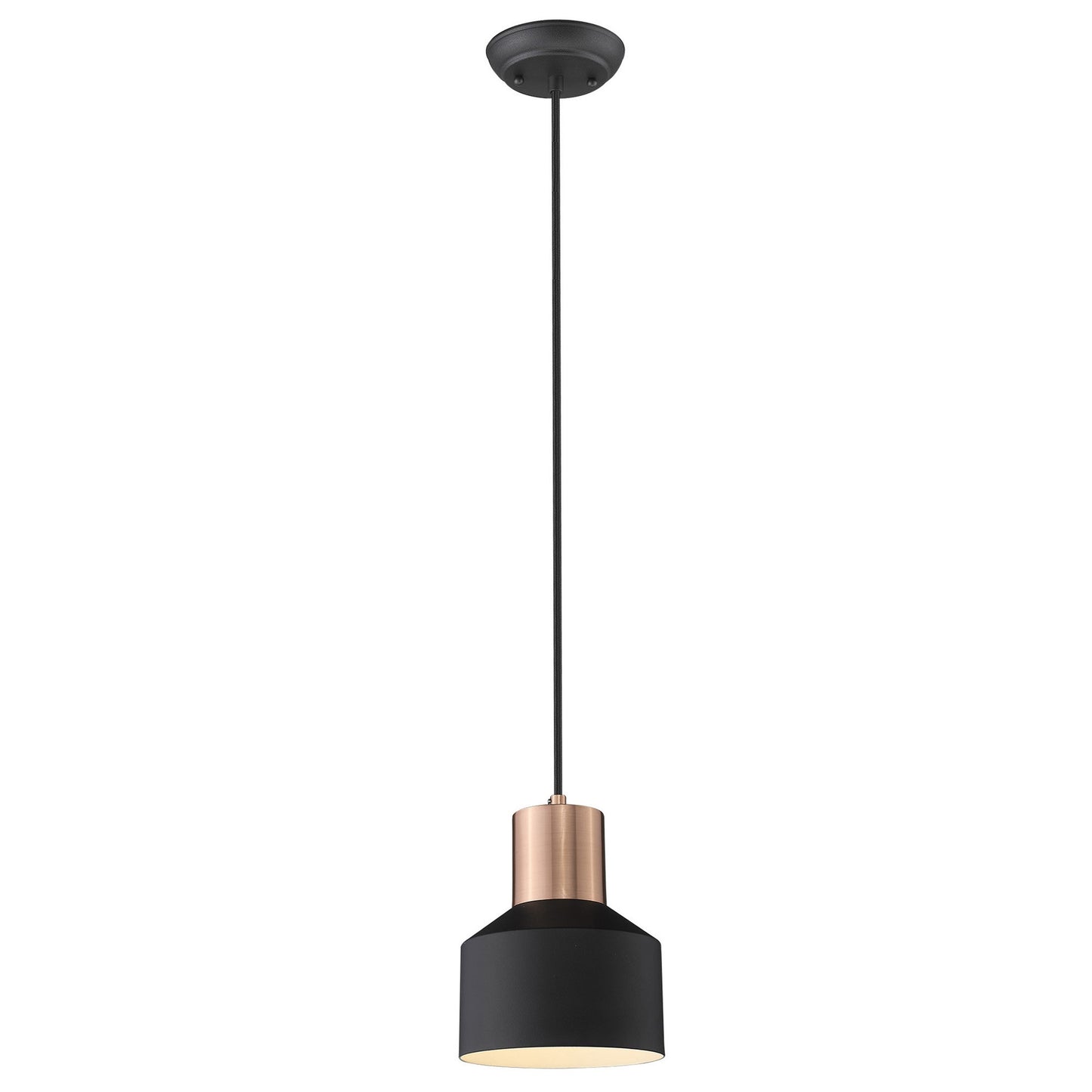 Matte Black & Rose Gold Pendant Hanging Light