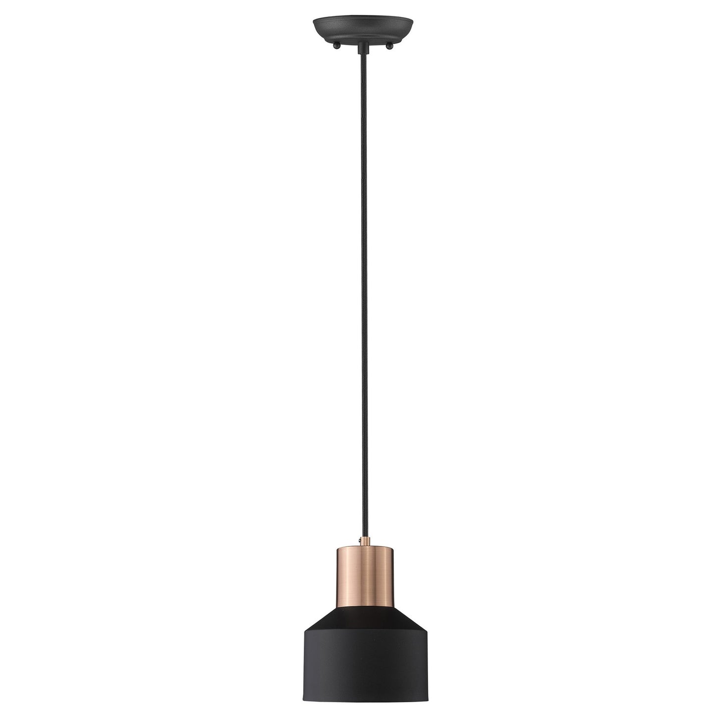 Matte Black & Rose Gold Pendant Hanging Light