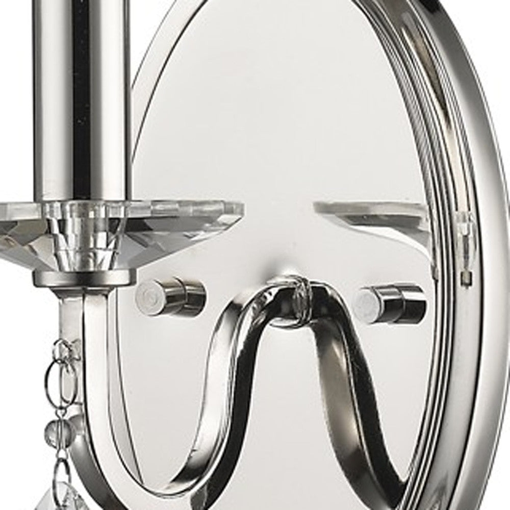 Silver Three Light Wall Sconce w/ Shade