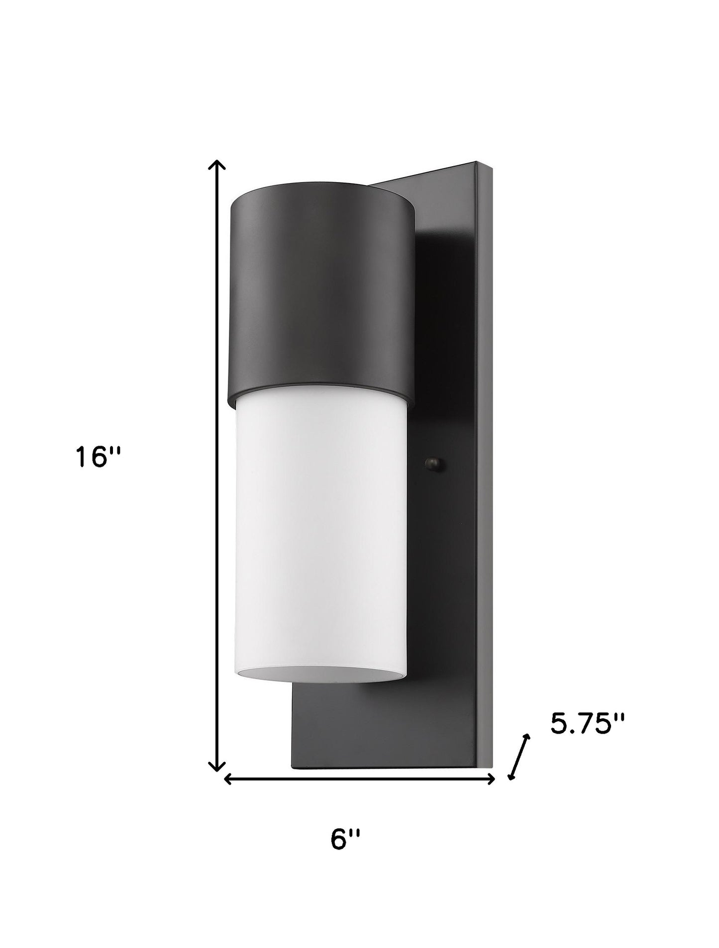 Contemporary Antique Bronze & White Wall Light