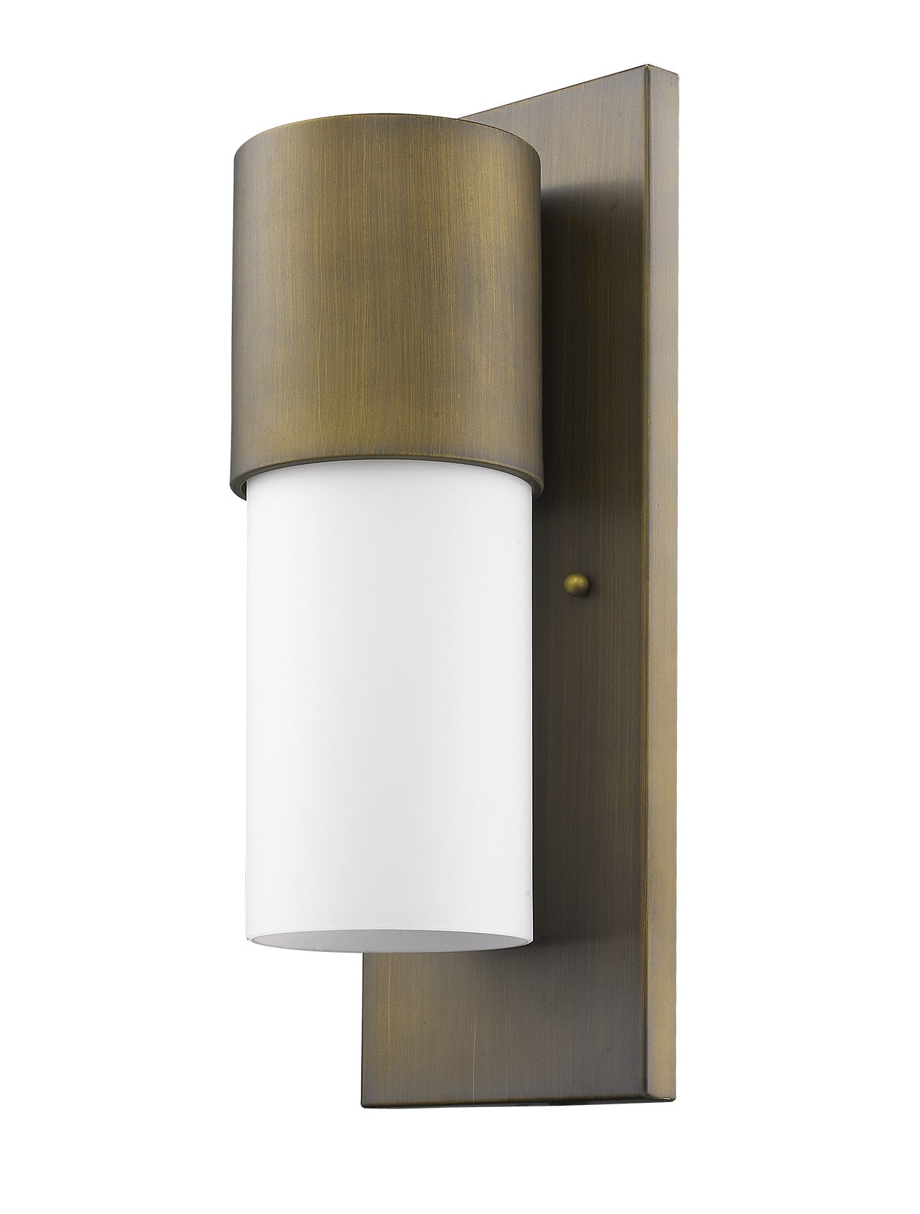 Contemporary Brushed Gold & White Wall Light