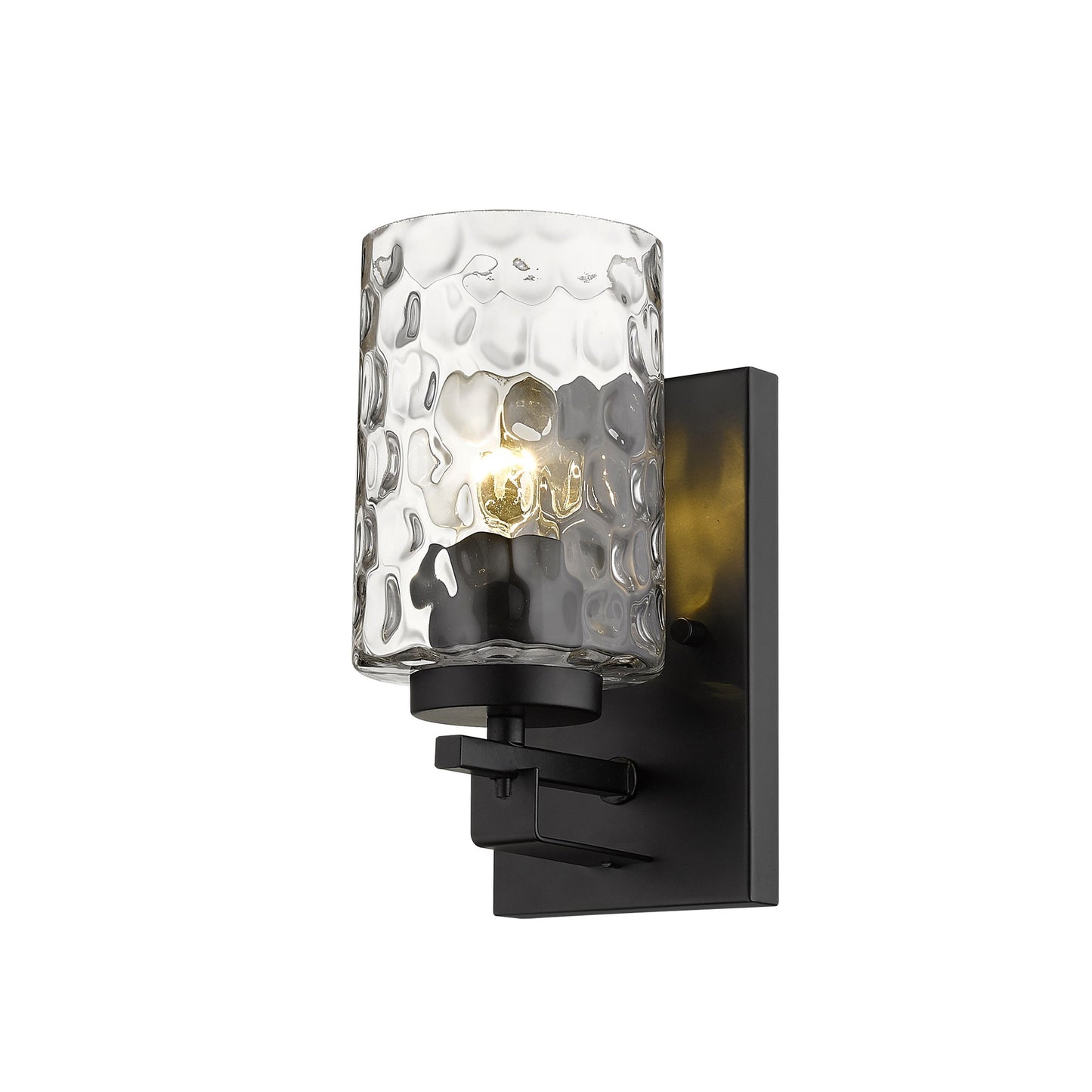 Black & PebbGlass Wall Sconce