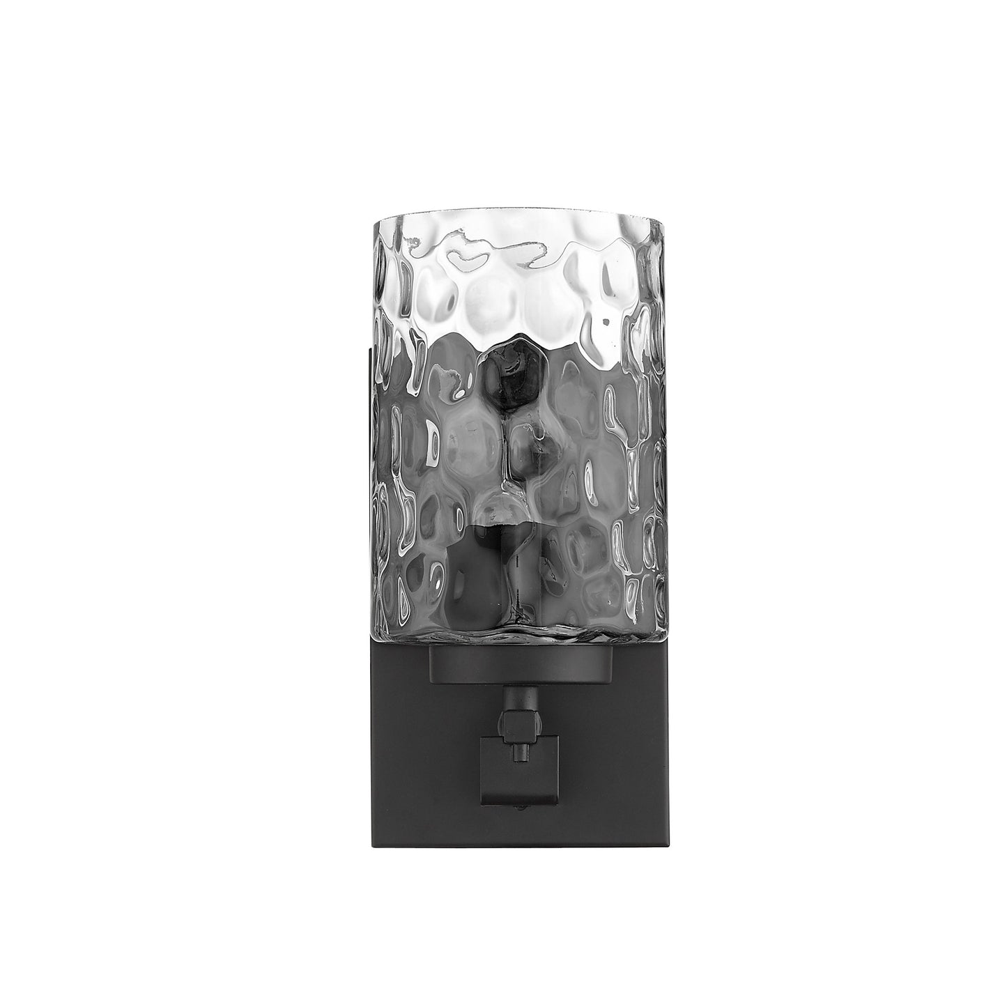 Black & PebbGlass Wall Sconce