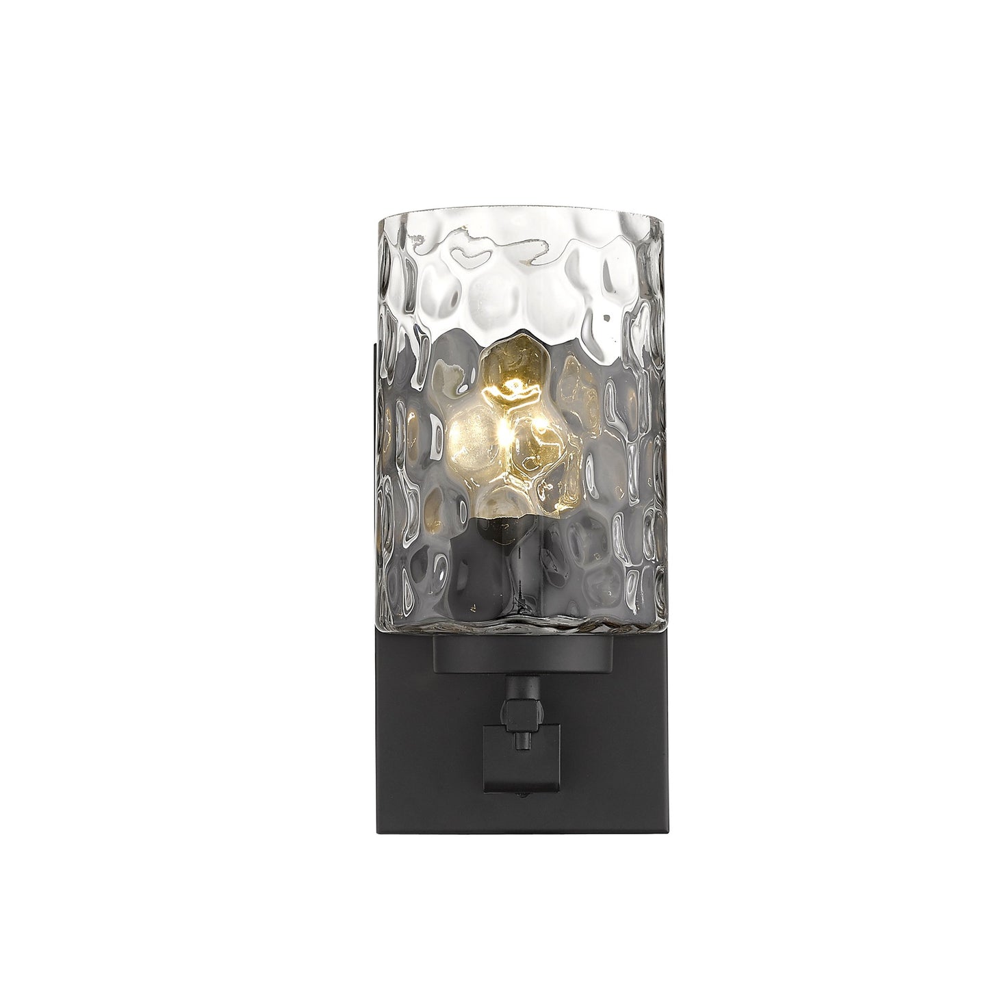 Black & PebbGlass Wall Sconce