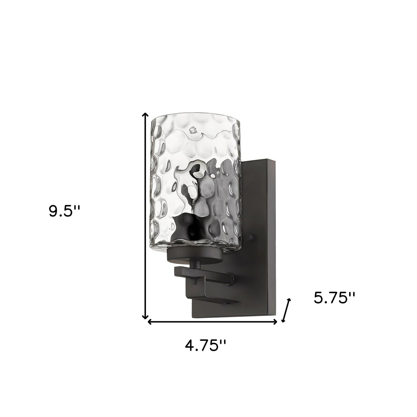 Bronze & PebbGlass Wall Sconce
