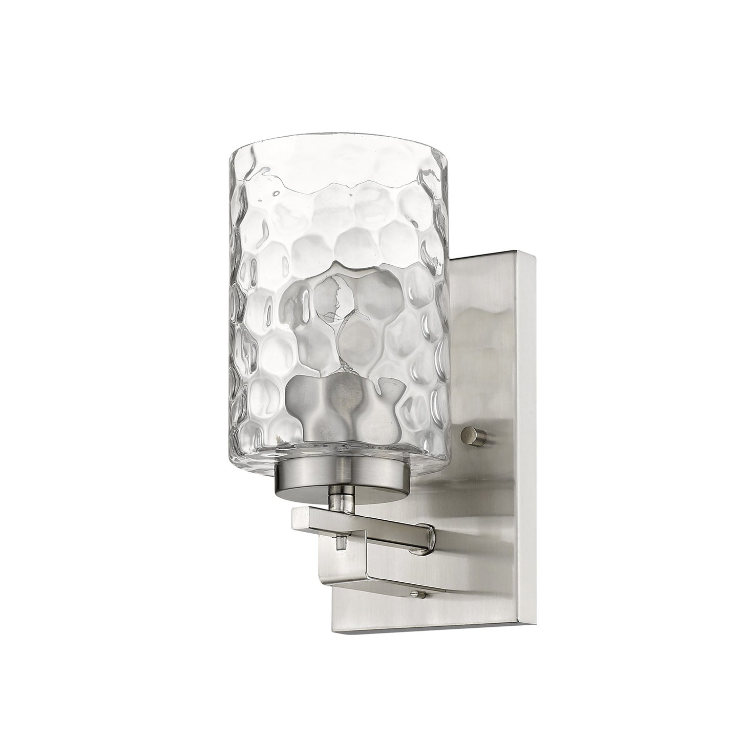 Silver & PebbGlass Wall Sconce