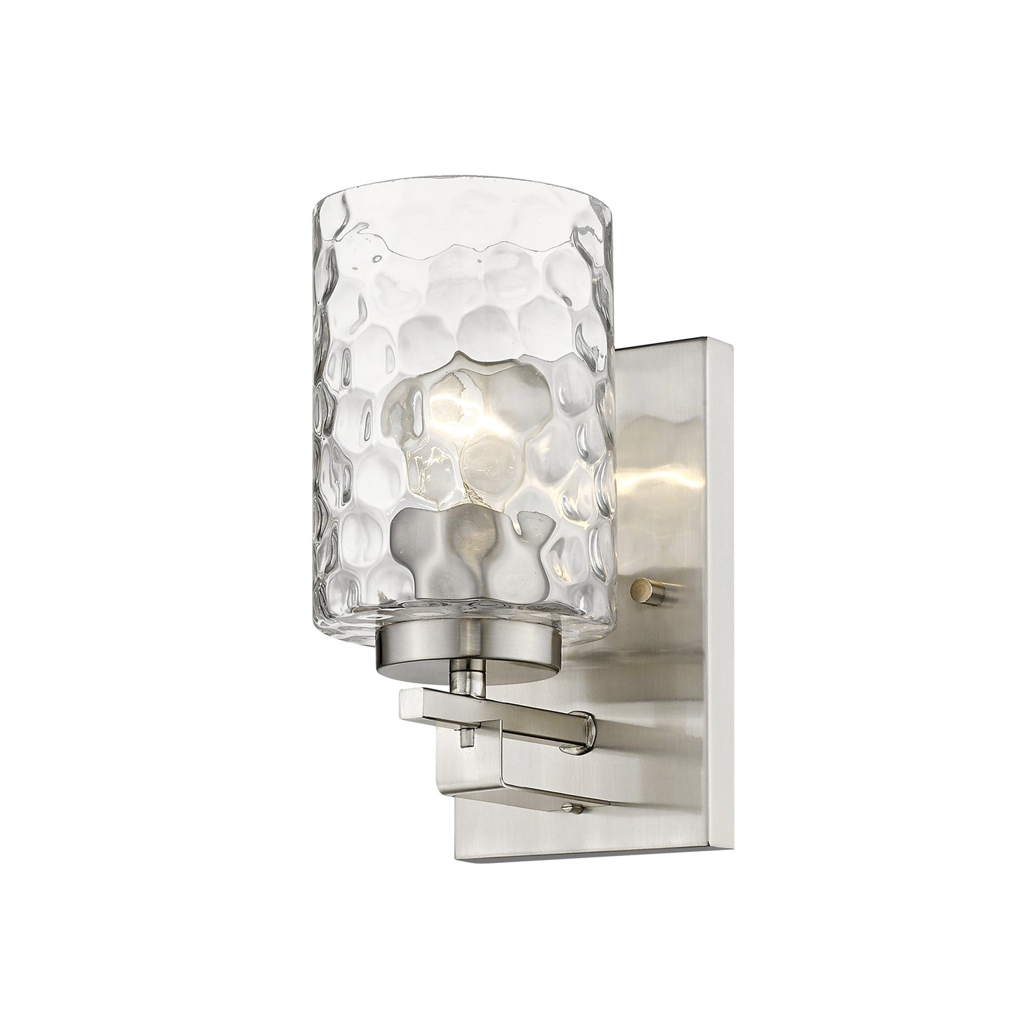Silver & PebbGlass Wall Sconce
