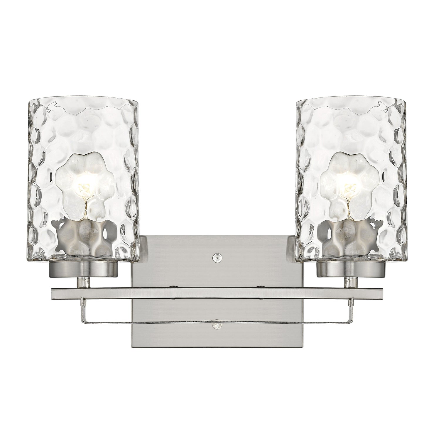Silver & PebbGlass Two Light Wall Sconce