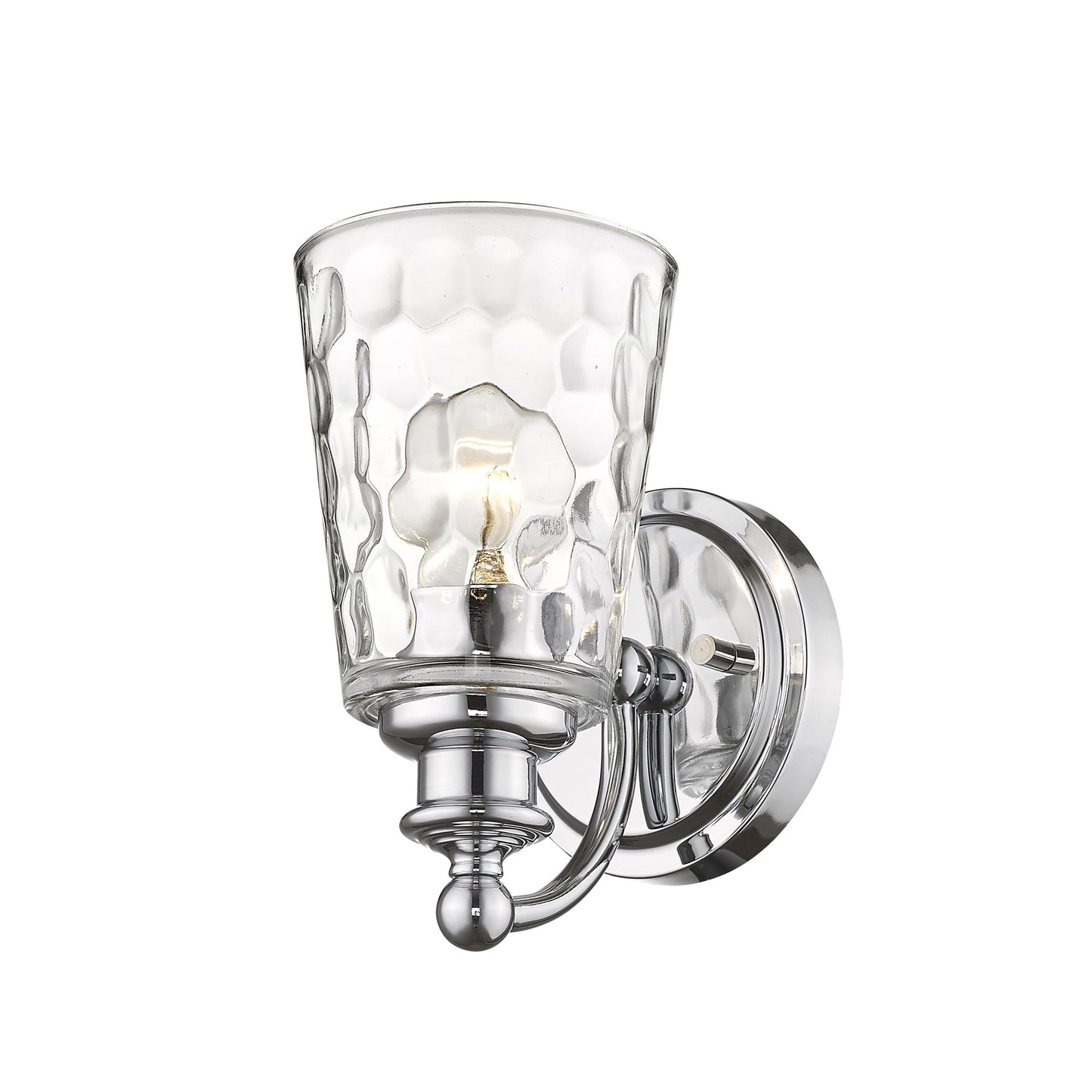 Silver & PebbGlass Wall Light