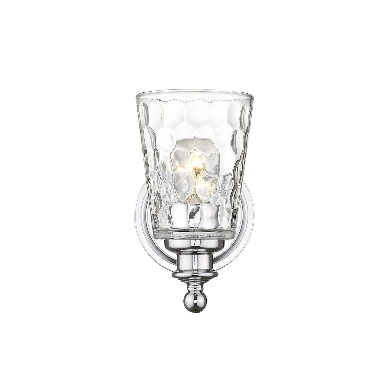 Silver & PebbGlass Wall Light