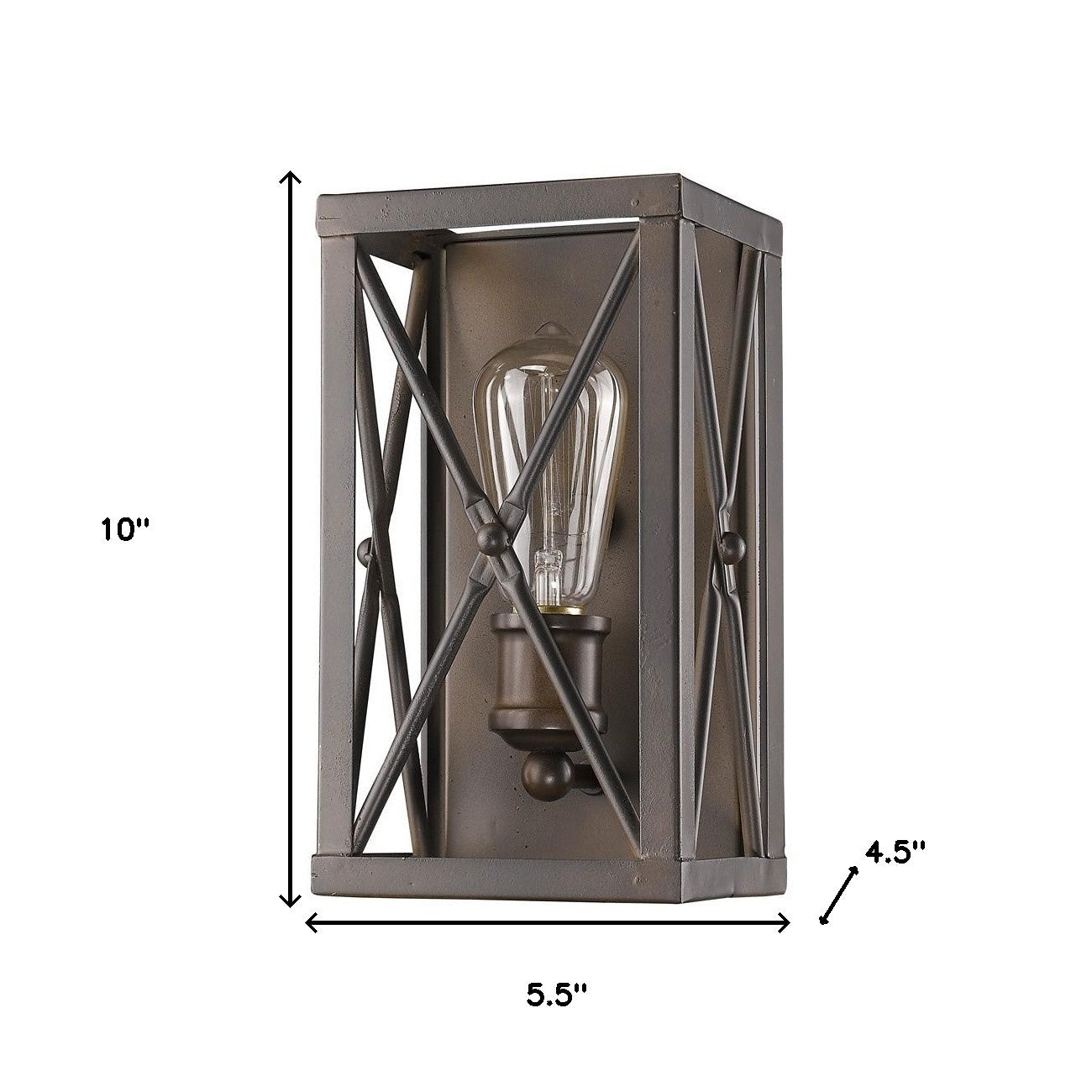 Antique Bronze Geometric Wall Light