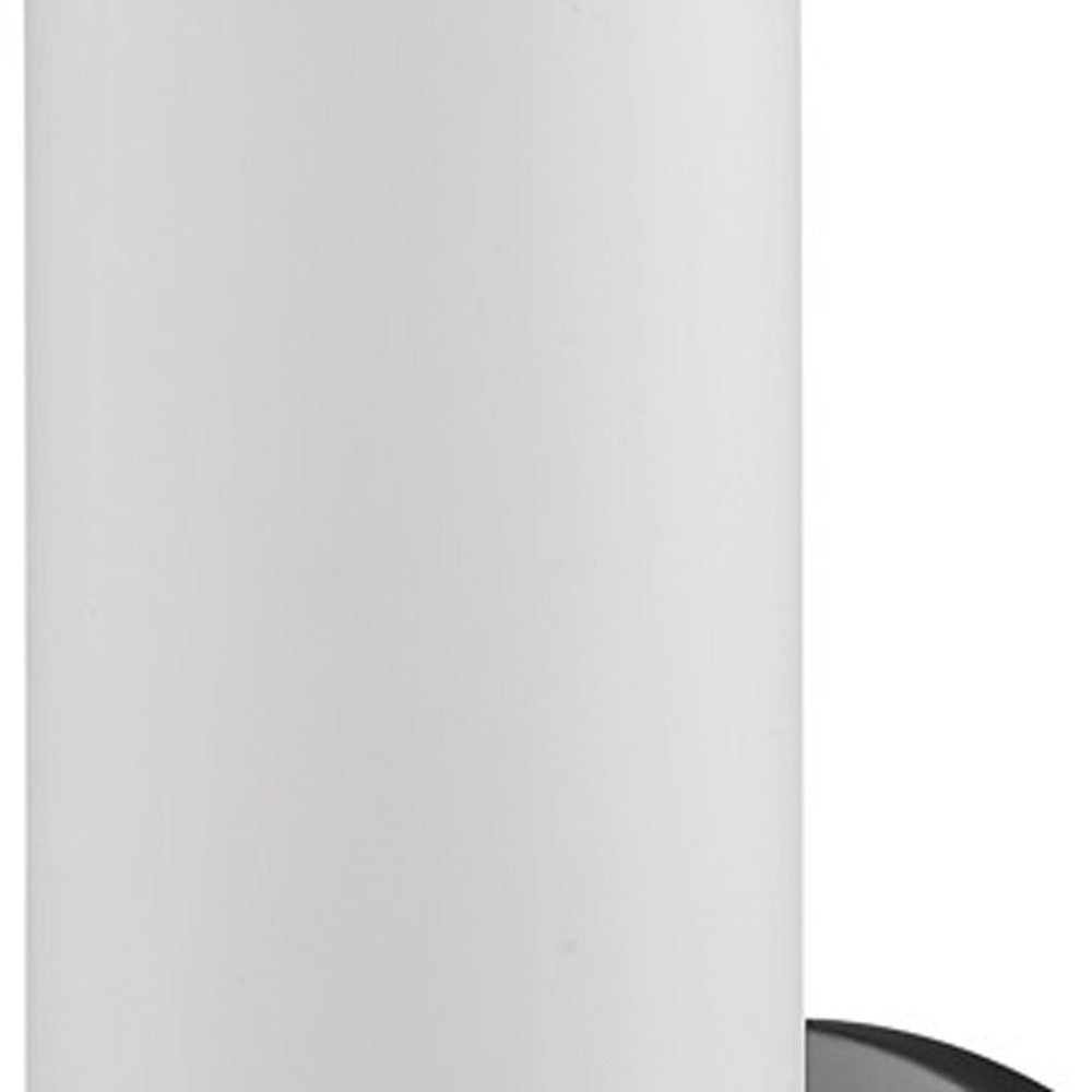 Silver Wall Light w/ Narrow Frosted Glass Shade