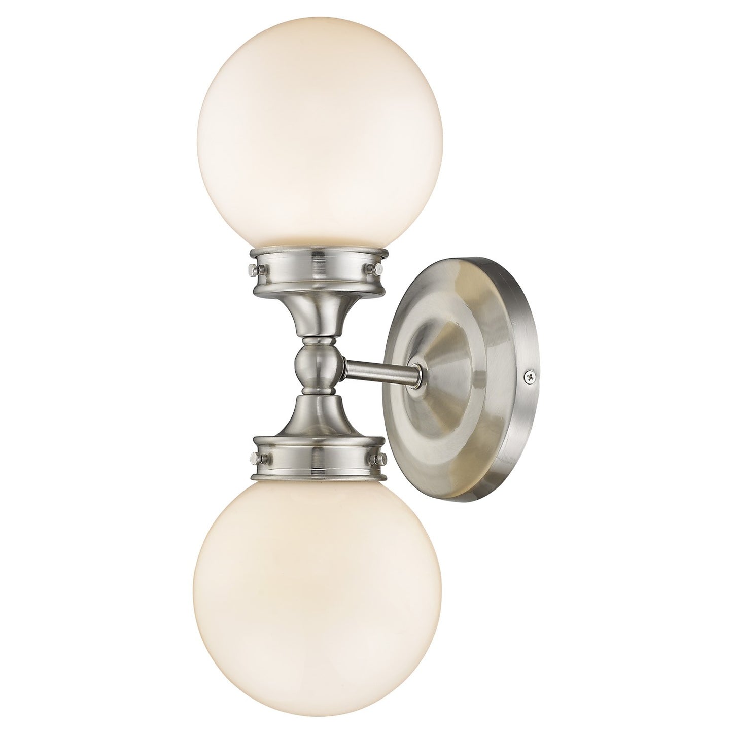 Two Light Silver Wall Sconce