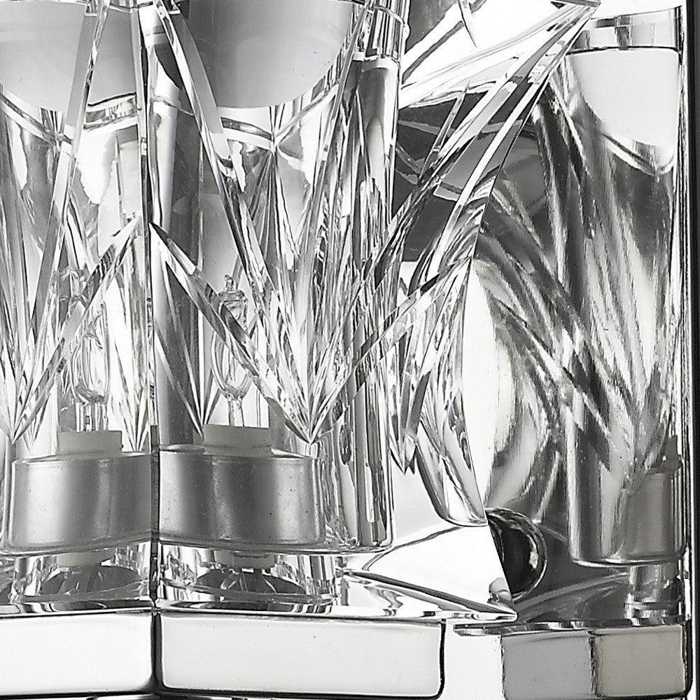 Arabella 1-Light Nickel Sconce w/ Pressed Crystal Shade