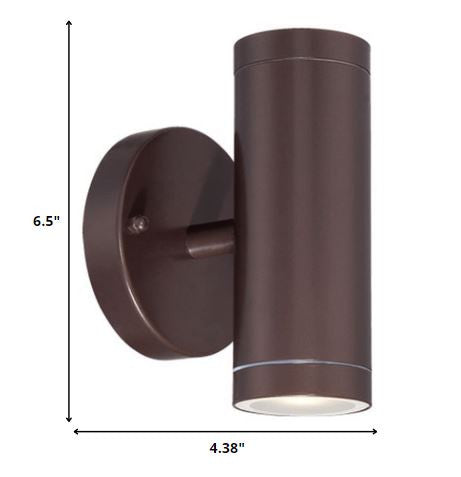 Bronze Two Light Can Shape Wall Sconce