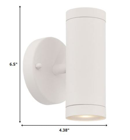 White Two Light Can Shape Wall Sconce