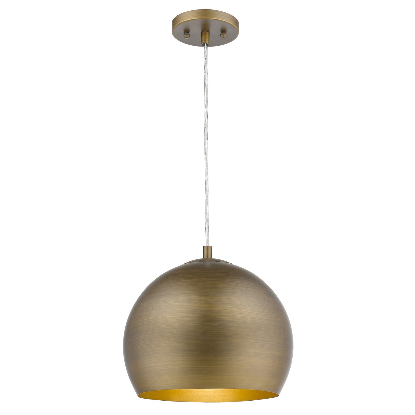 Latitude 1-Light H& Painted Antique Gold Pendant