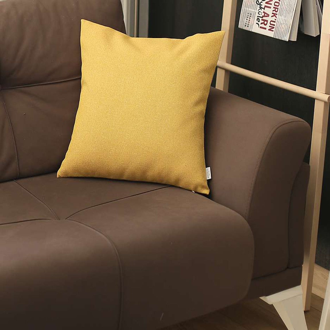 Yellow Modern Textured Pillow