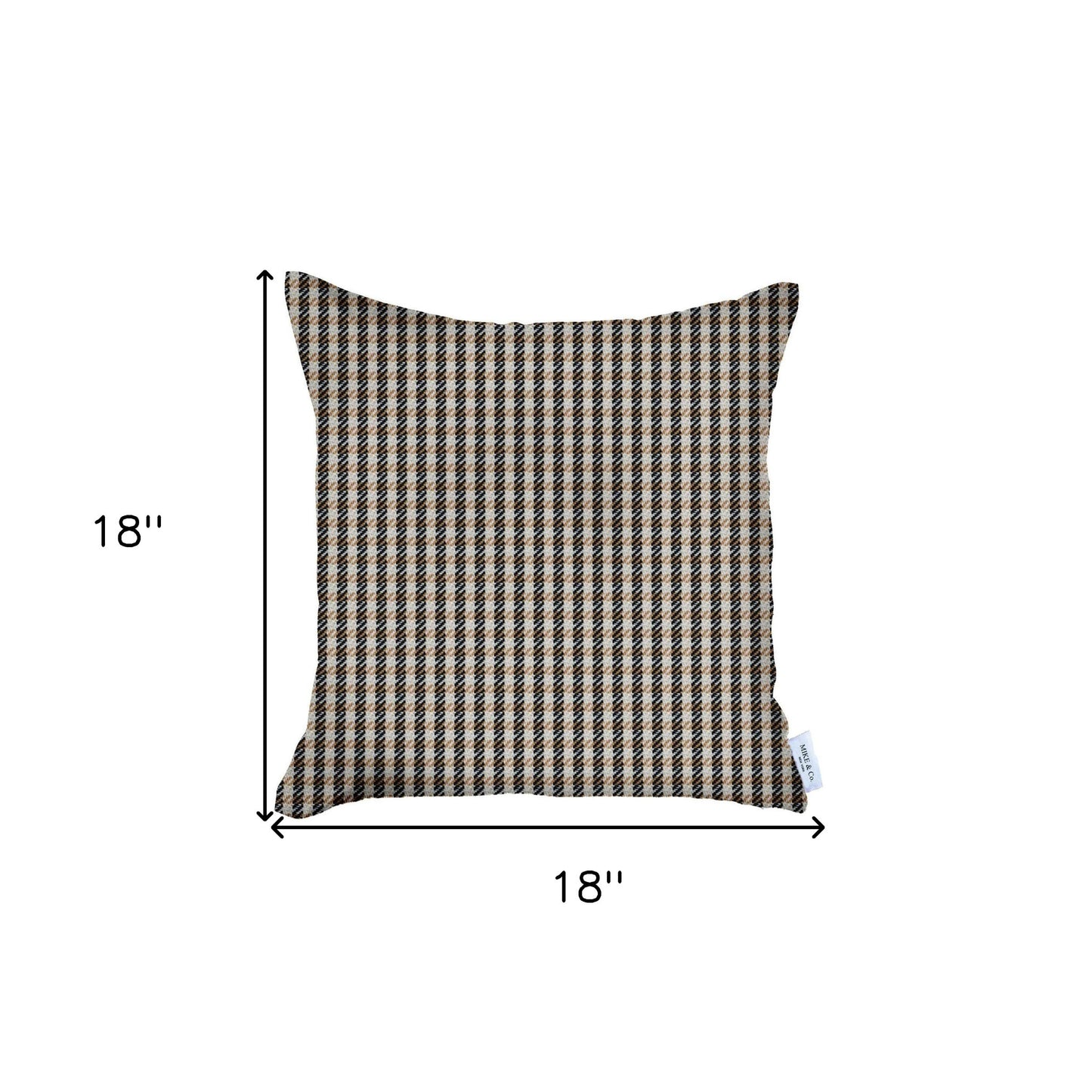 Tan Houndstooth Pattern Pillow