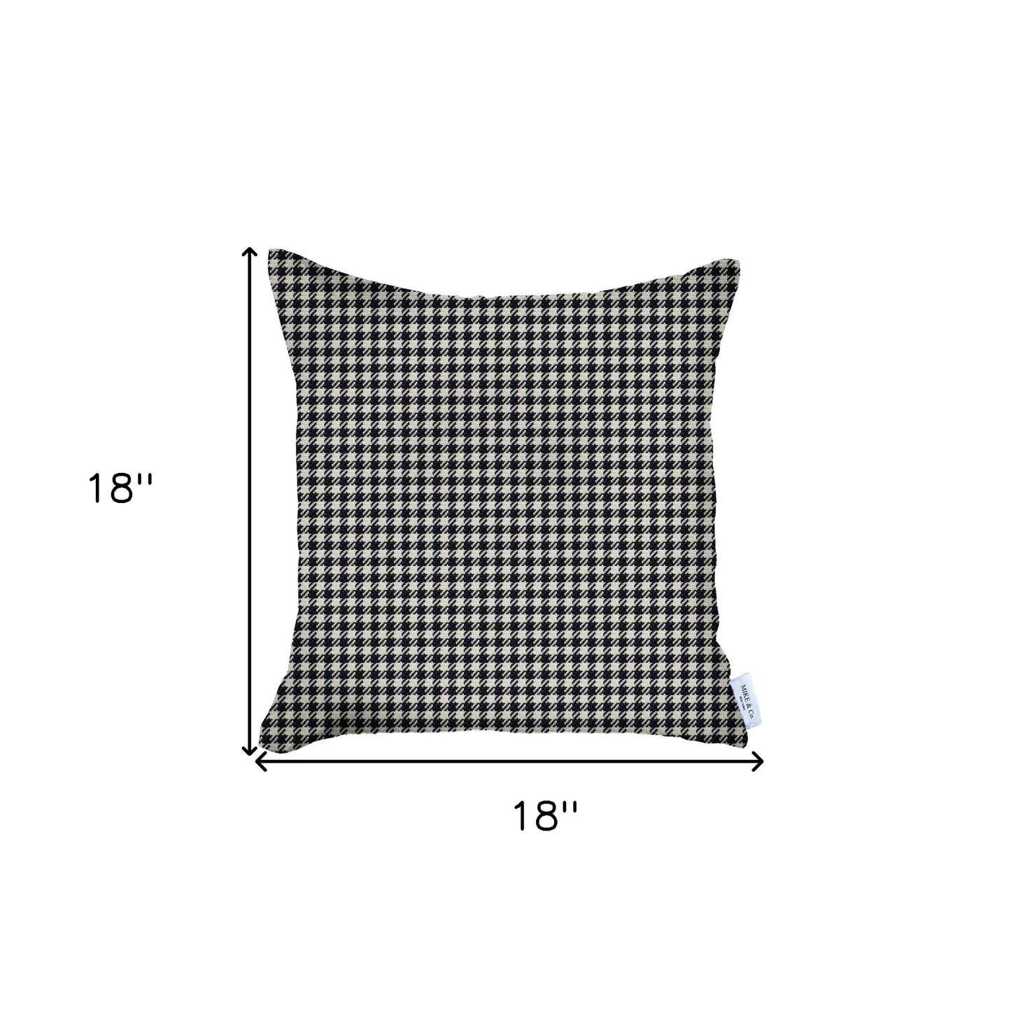 Black Houndstooth Pattern Pillow