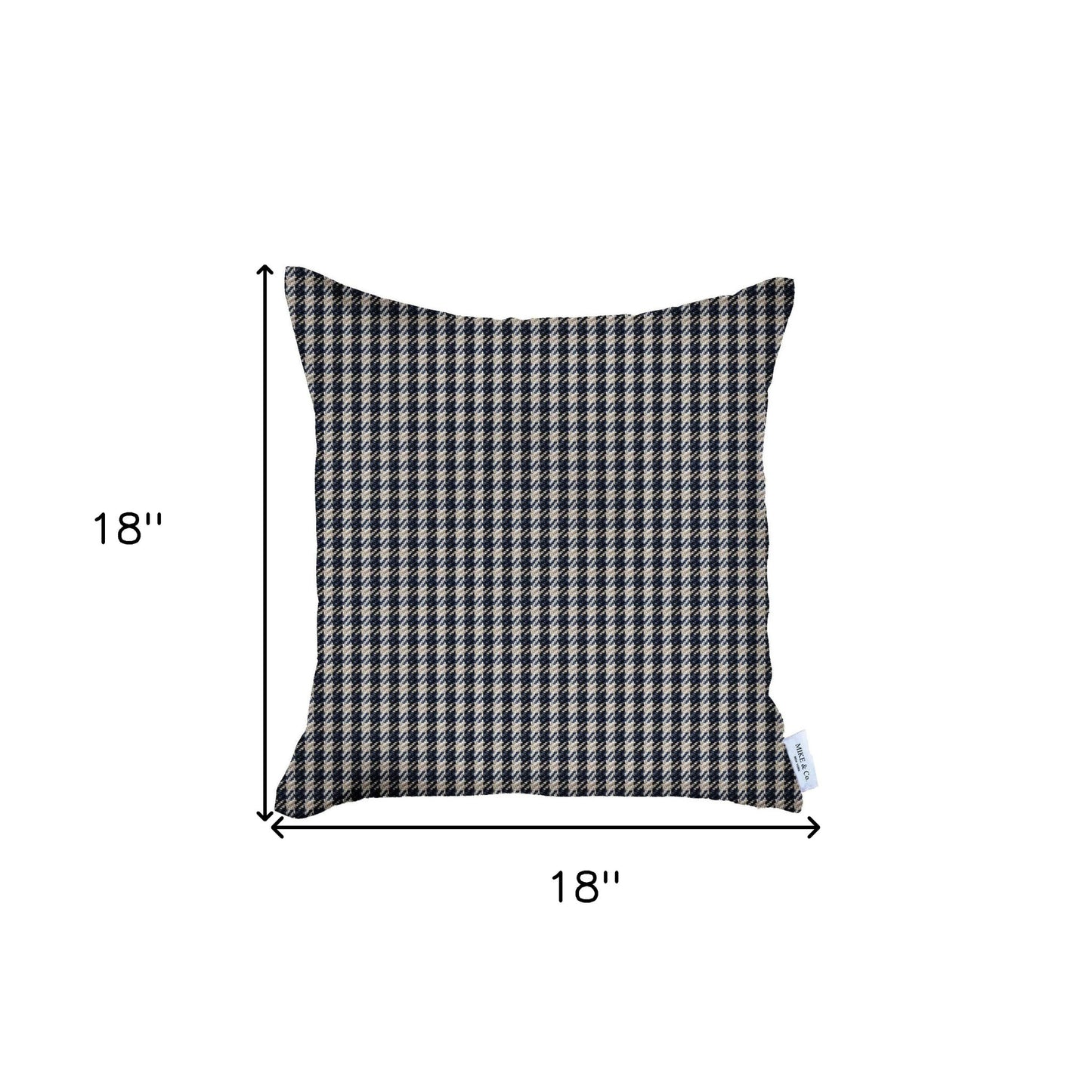 Blue Houndstooth Pattern Pillow