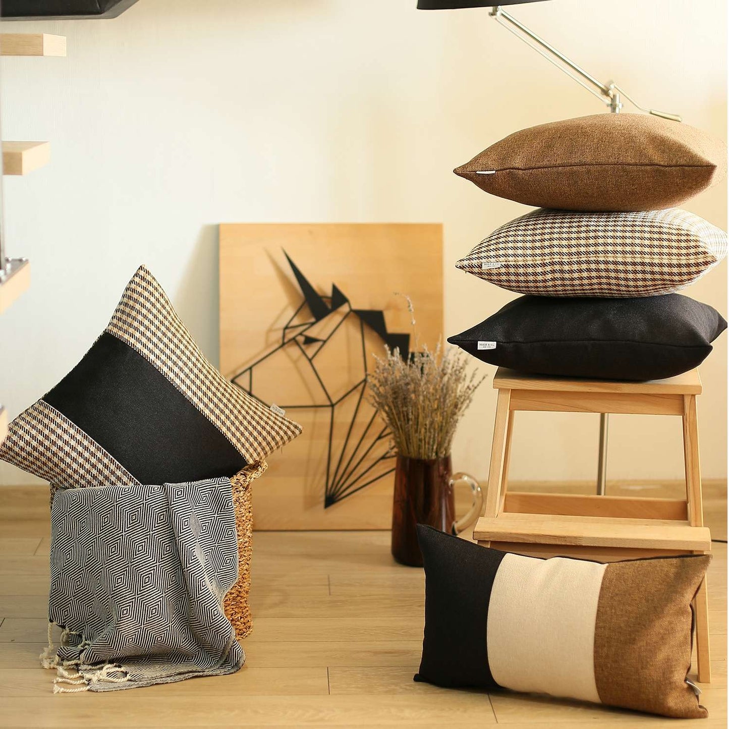 Brown Tripartite Lumbar Pillow