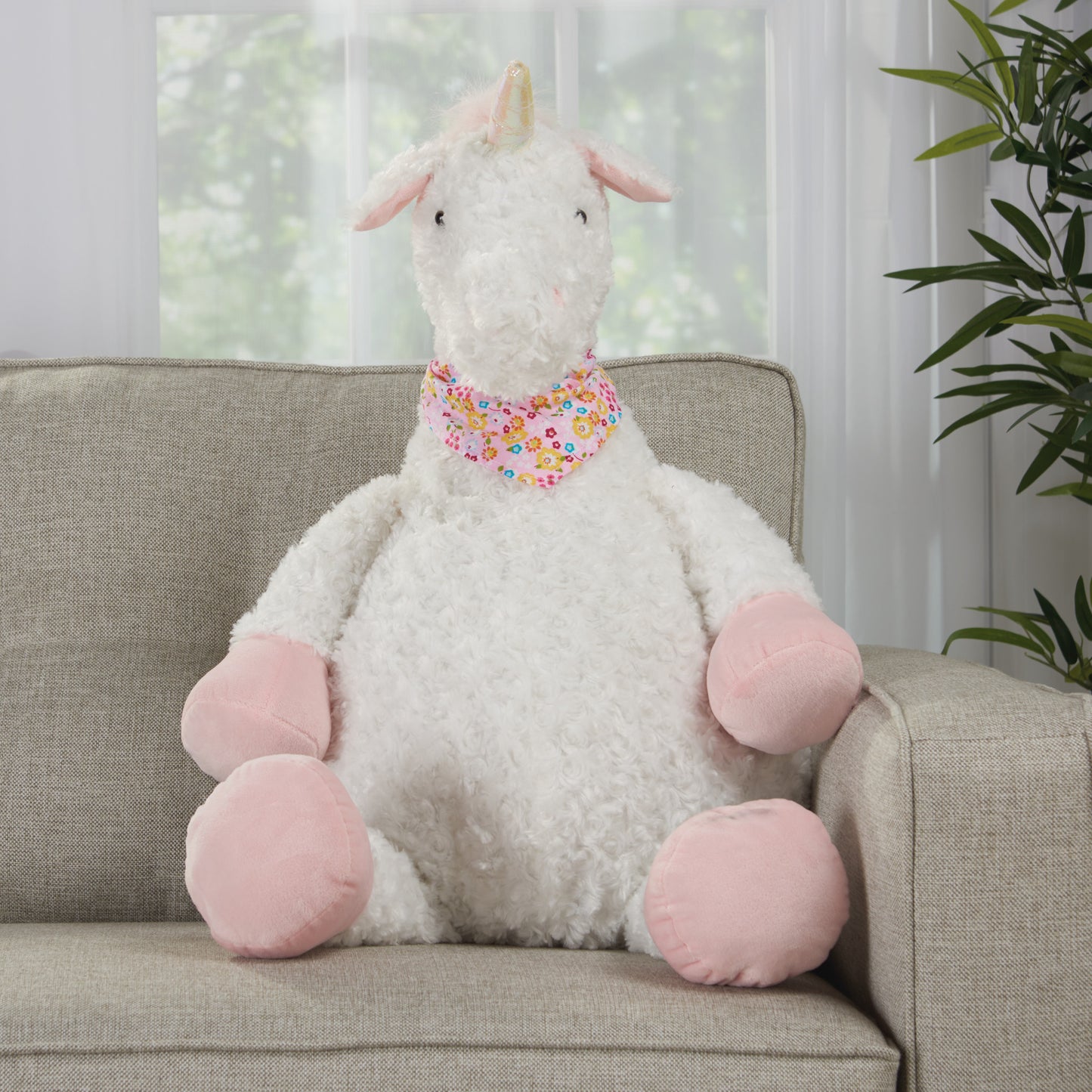 Ivory Unicorn Pillow