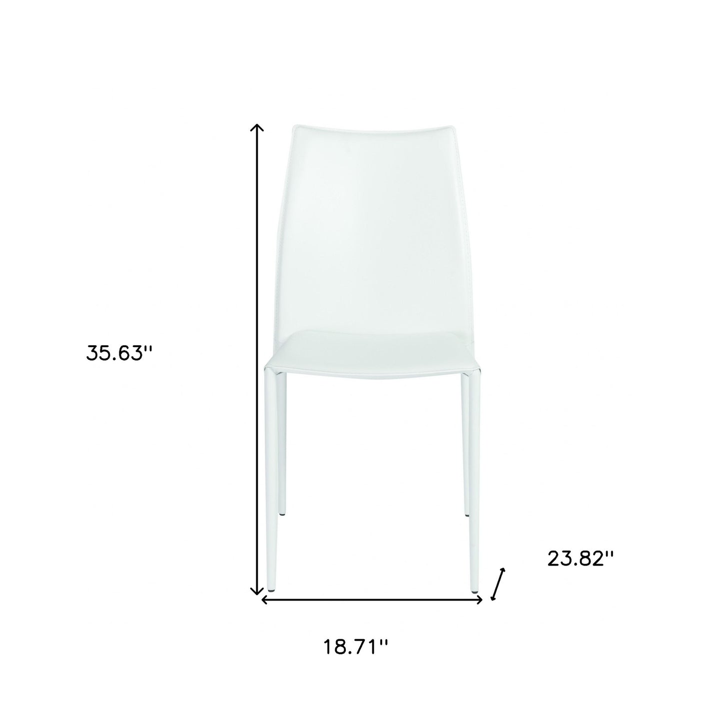 Premium All White Stacking Dining Chairs - Set of 2
