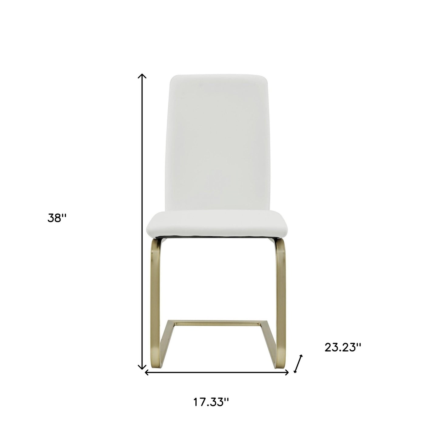 Mod White & Gold Dining Chairs - Set of 2