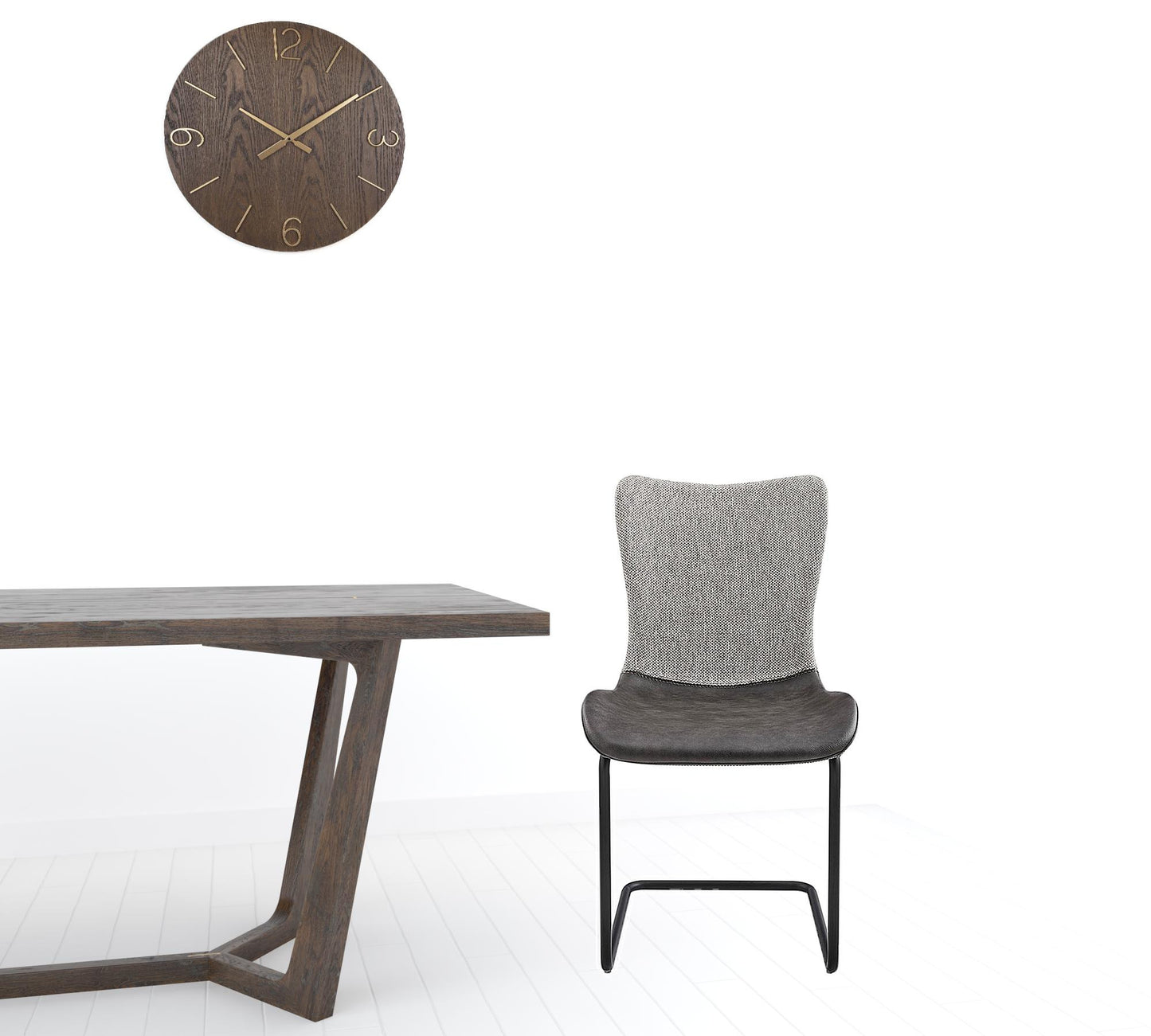 Gray Metro Mix Cantilever Dining Chairs - Set of 2