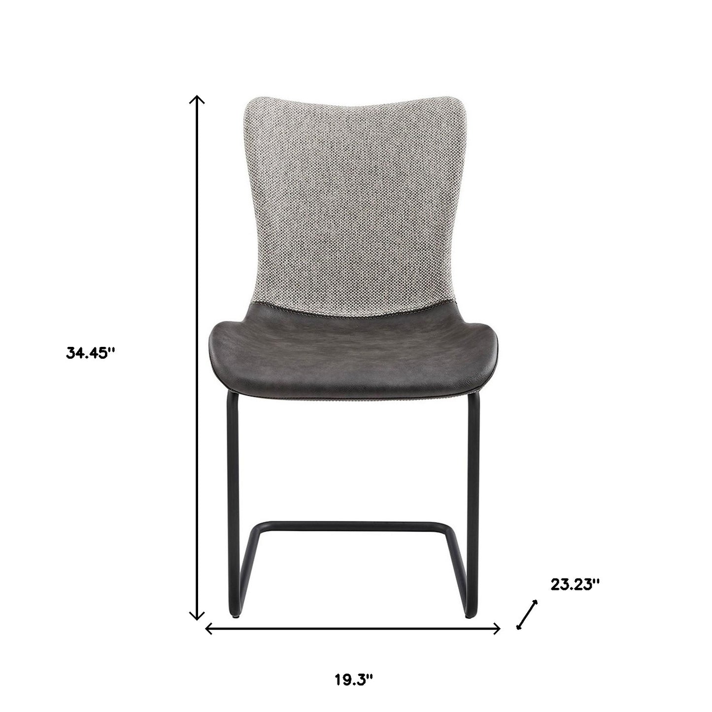 Gray Metro Mix Cantilever Dining Chairs - Set of 2