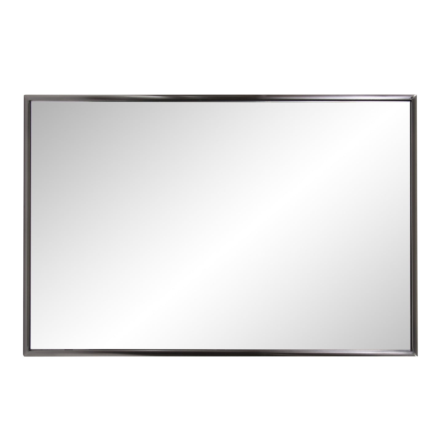 Gray Metal Framed Accent Mirror