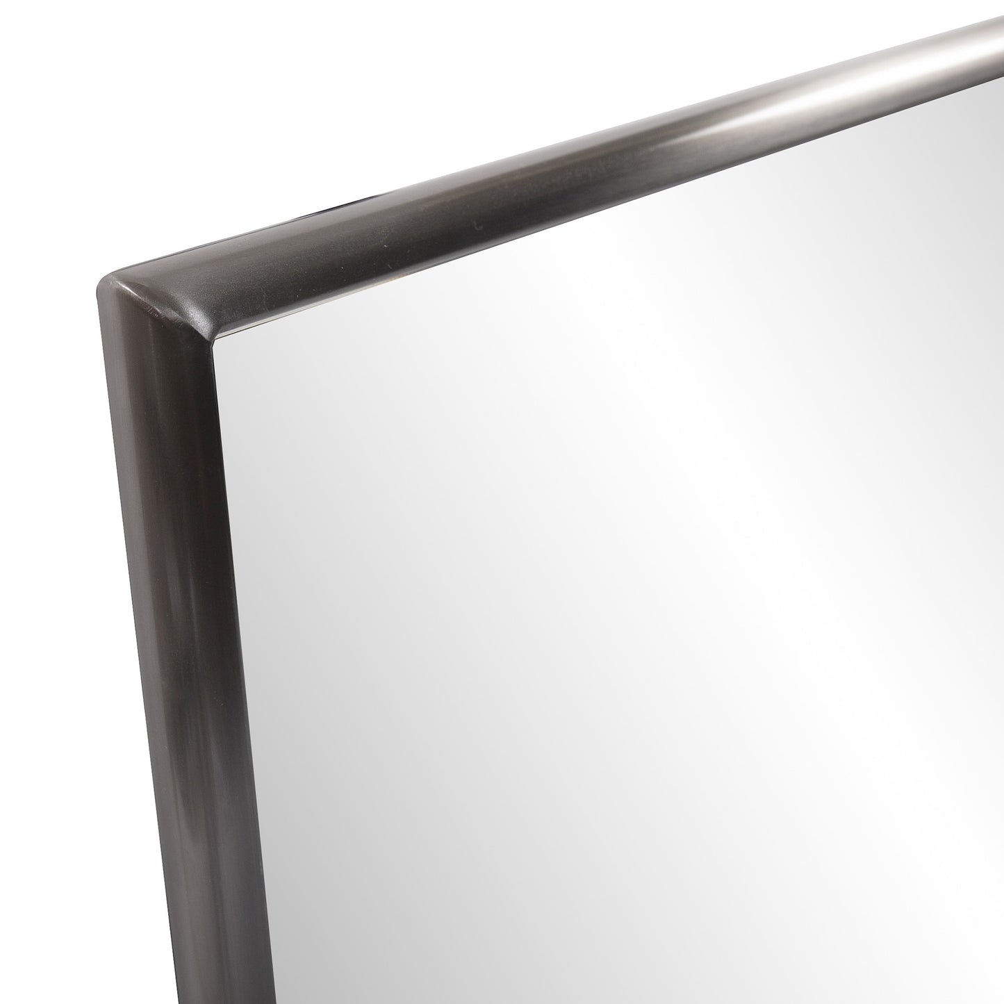 Gray Metal Framed Accent Mirror