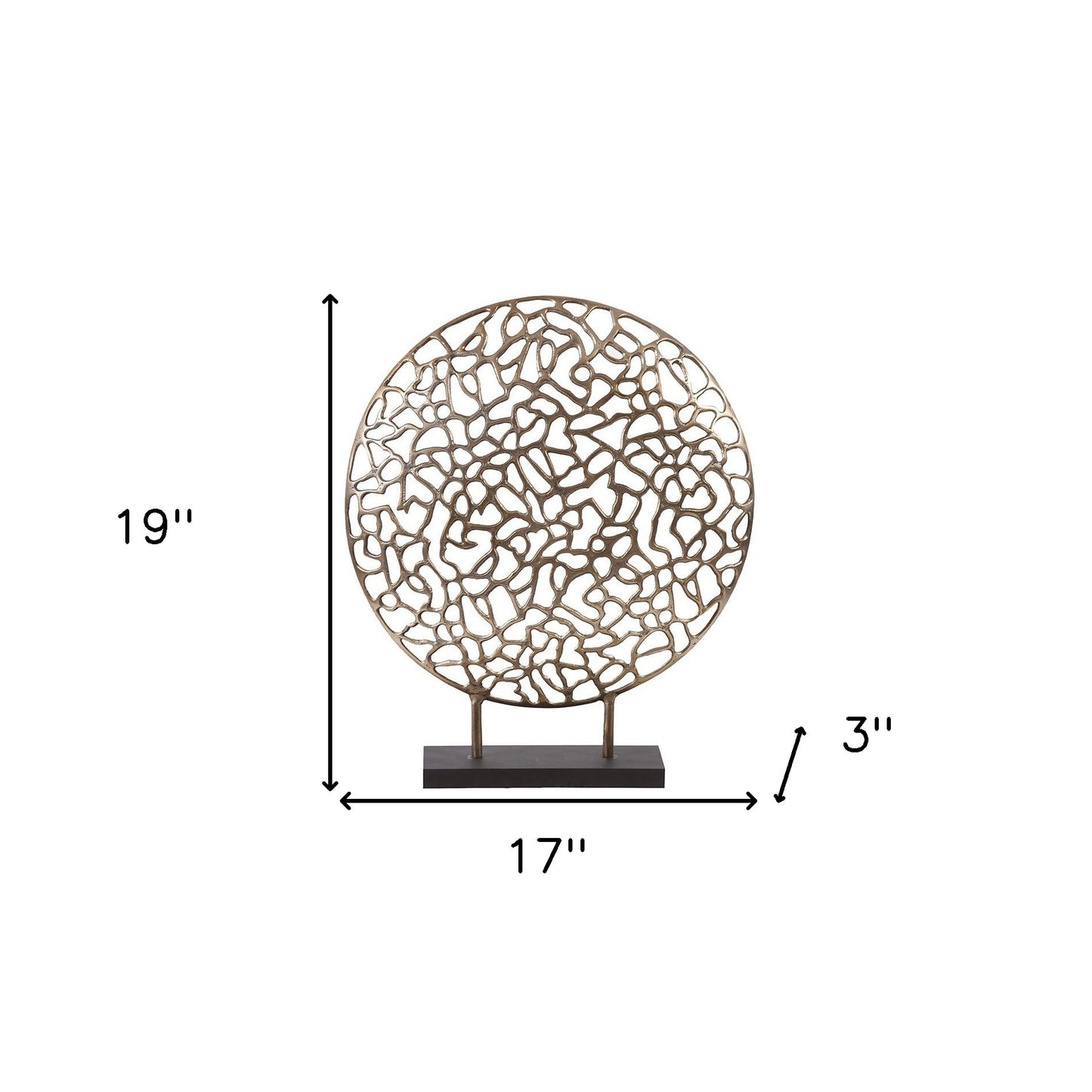 Bronze & Black Abstract Coral Sculpture