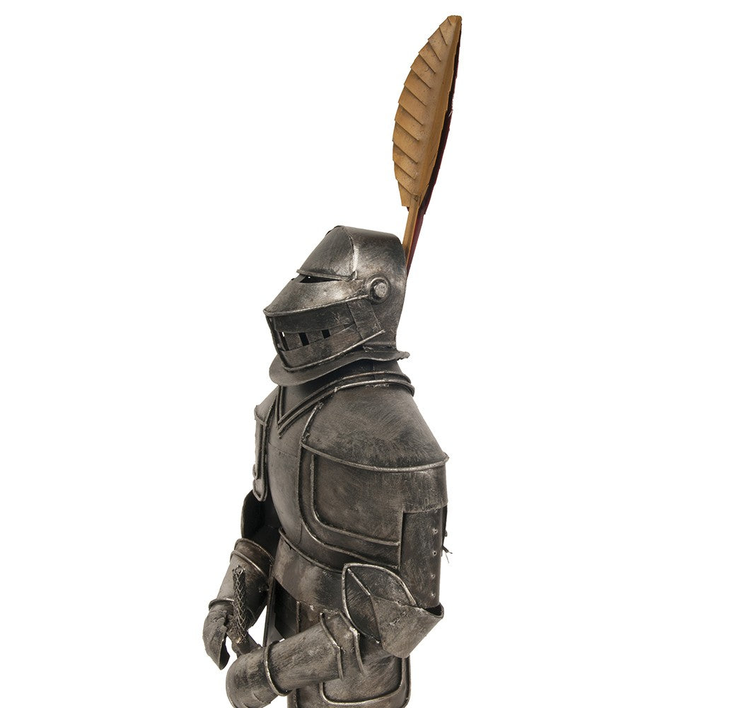 Gray Metal Hand Painted Figurine Tabletop Sculpture