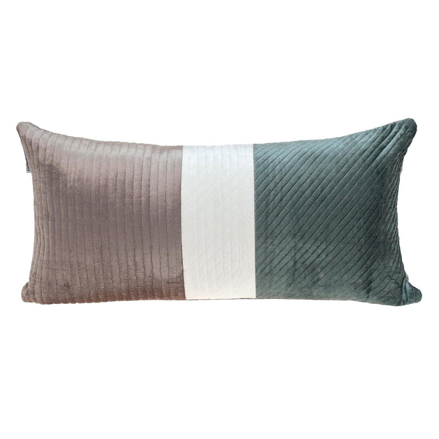 Green Striped Velvet Pillow