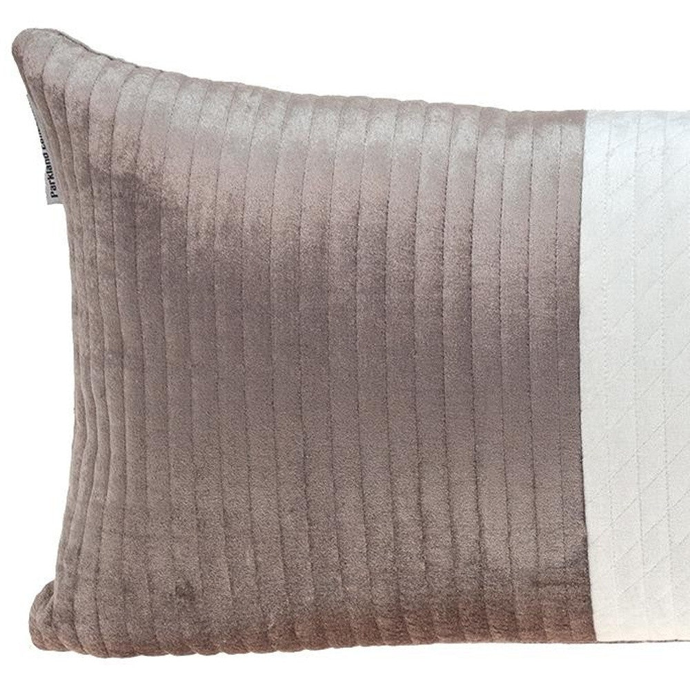 Green Striped Velvet Pillow
