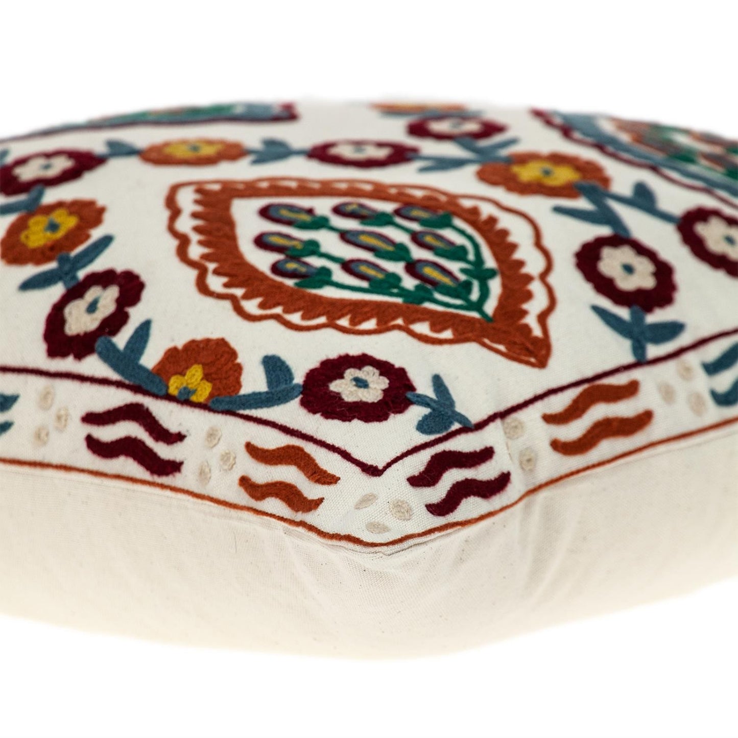 Multicolor Cotton Blend Pillow