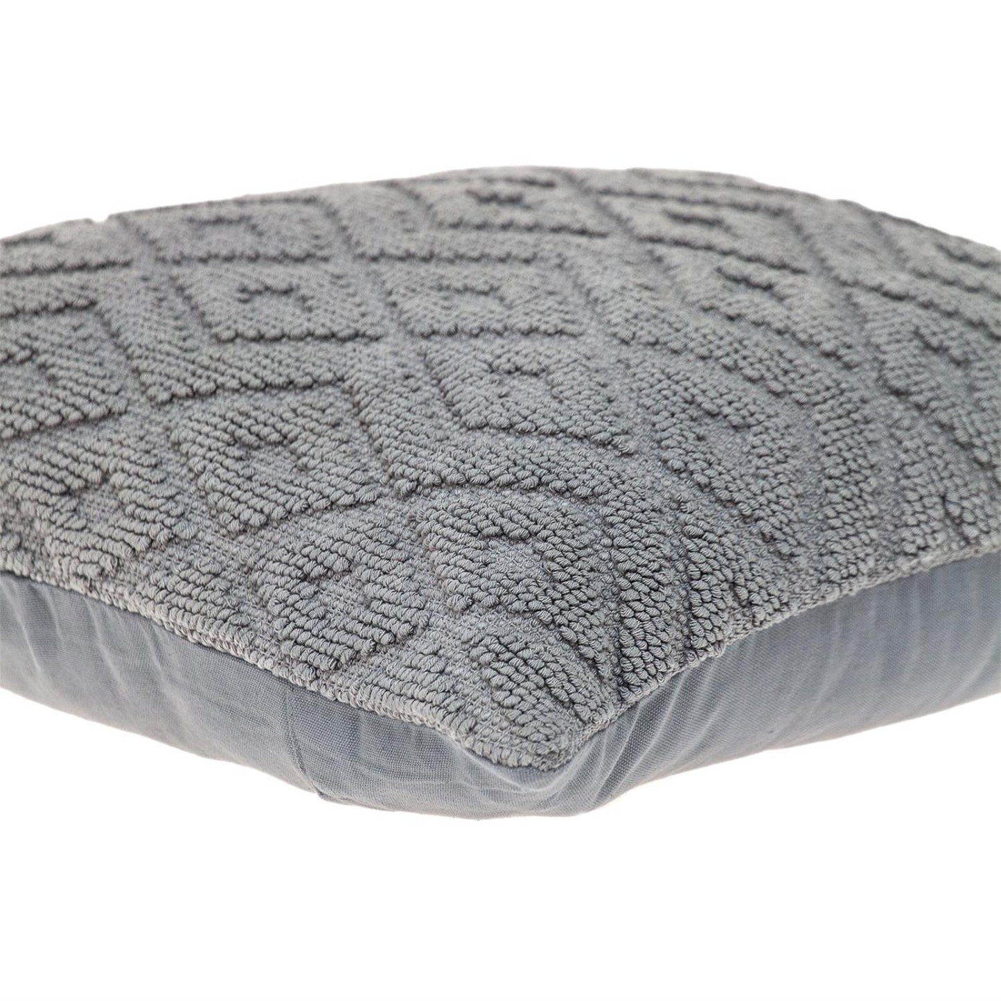 Jacquard Diamond Pattern Gray Pillow