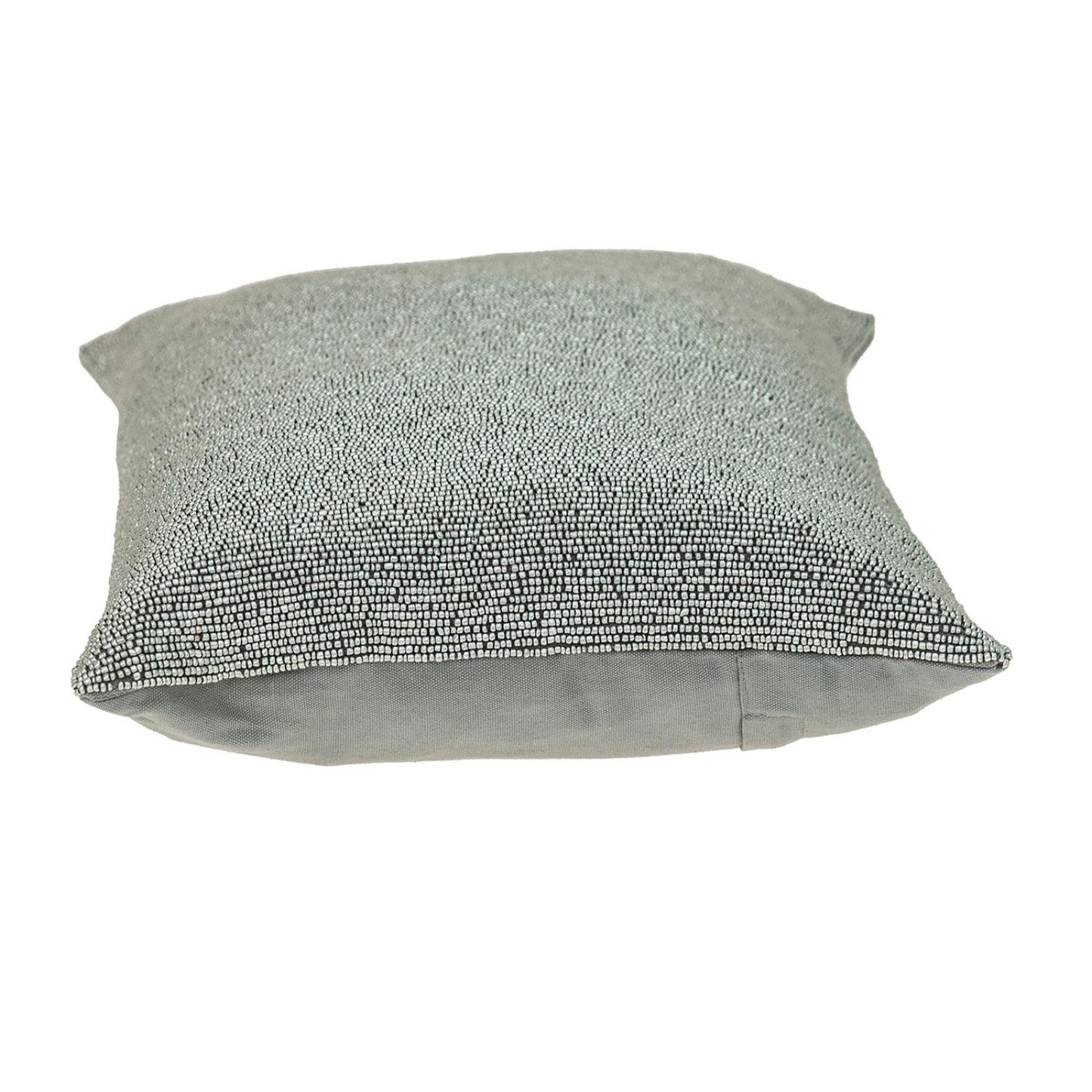 Shimmering Silver Beaded Luxury Pillow