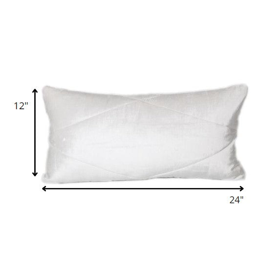 White Cotton Blend Pillow